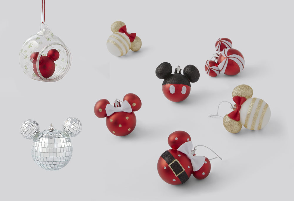Decorações para árvores de Natal ao estilo do Rato Mickey da Disney da Pepco