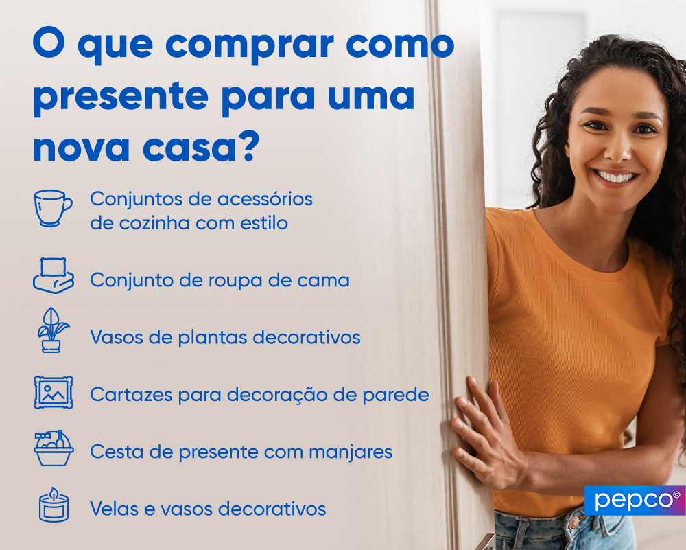 Infografia da Pepco sobre o presente para uma casa nova