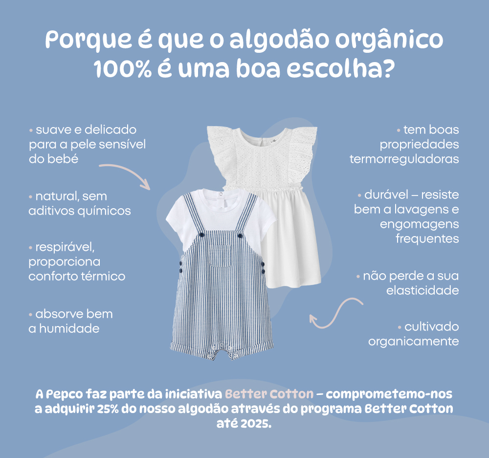 Porque é que o algodão orgânico 100% é uma boa escolha?