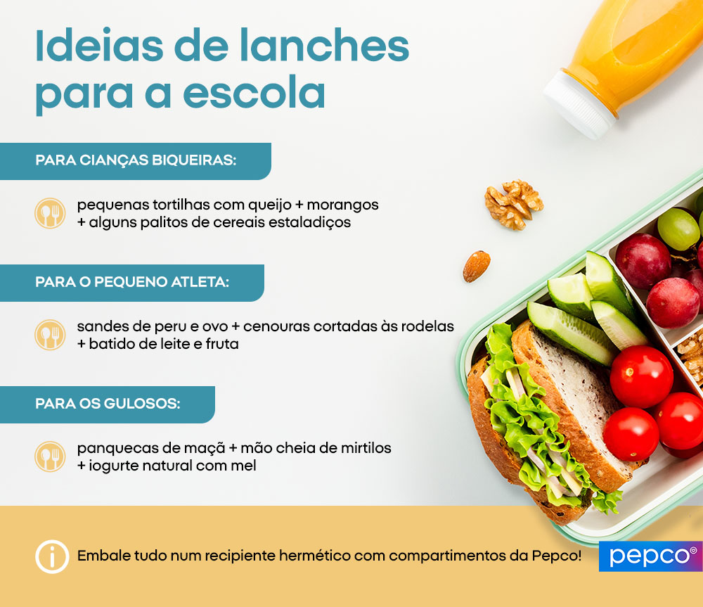 Ideias de lanches para a escola 