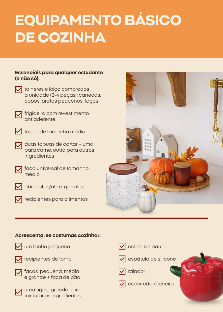 Equipamento básico de cozinha 