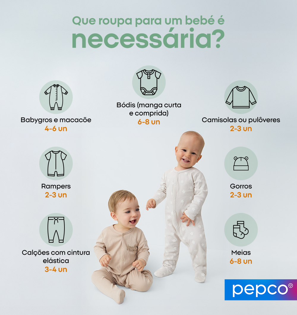 Que roupa para um bebé é necessária?
