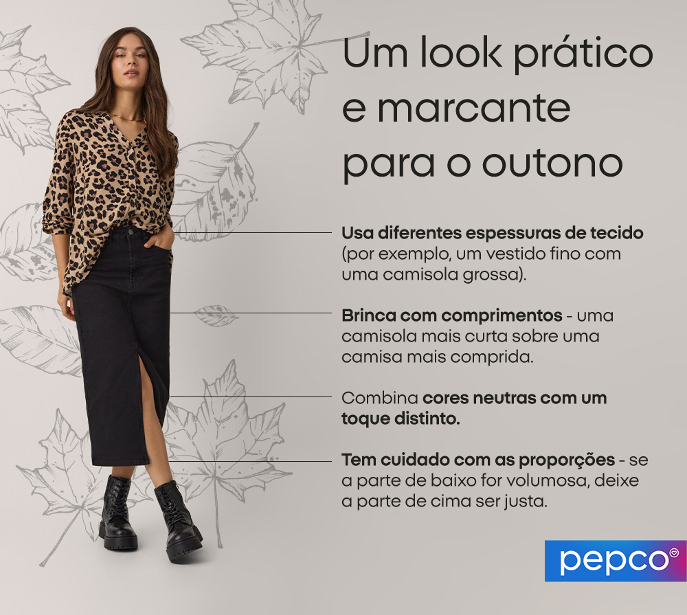Um look prático e marcante para o outono