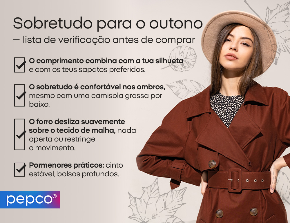 Sobretudo para o outono - lista de verificação antes de comprar