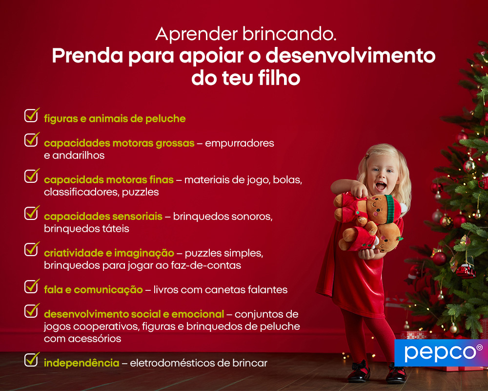 Aprender brincando. Prenda para apoiar o desenvolvimento do teu filho 