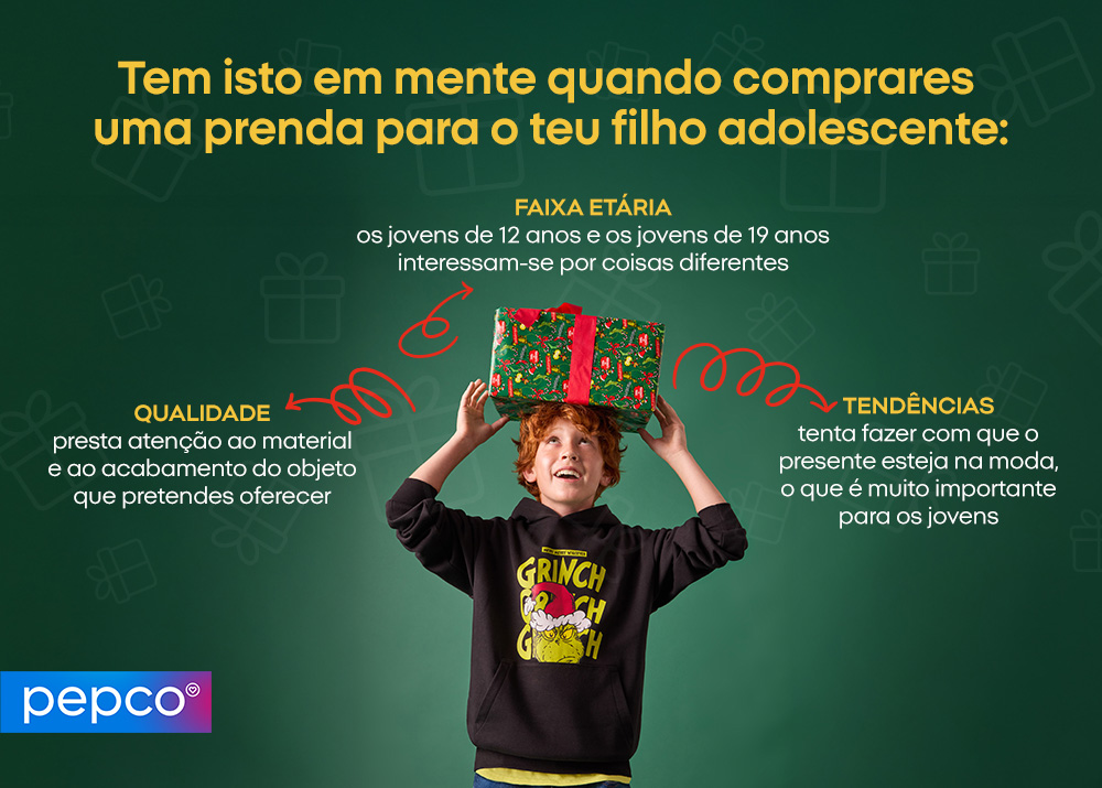 Tem isto em mente quando comprares uma prenda para o teu filho adolescente