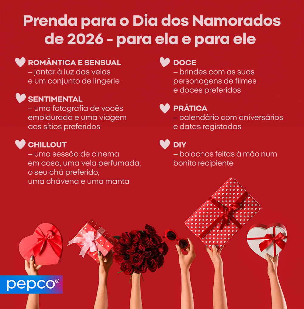 Prenda para o Dia dos Namorados de 2026 - para ela e para ele 