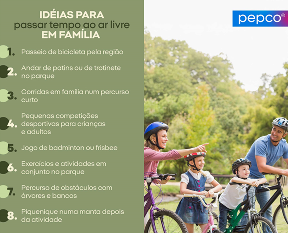 IDÉIAS PARA passar tempo ao ar livre EM FAMÍLIA 